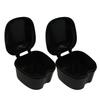 Boîtes pour prothèses Dentosmile, Boîte pour appareil de rétention Gouttière orthodontique Récipient de rangement dentaire / Boîte de rangement pour dents de couleur noire (2)