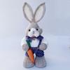 45CM Medium Woven Reed Rabbit Handmade Forest Style Folk Home Decoration Souvenir