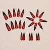 Black Red Gradients Resin Nail Extension Long Lasting Safe Material Waterproof False Nails for Women Nail Art Decoration