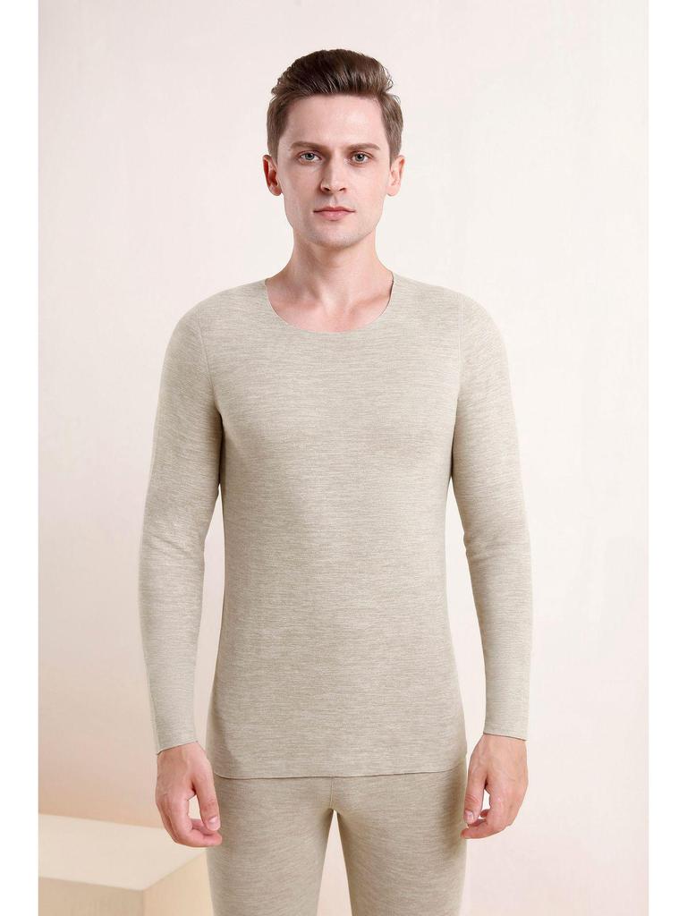 Men's Thickened Wool Silk Thermal Underwear Set for Autumn and Winter