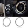 New Car One-Key Engine Start Stop Ignition Push Button Decorative Circle Ring Keyless Cover Trim Crystal Diamond Parts Decorate