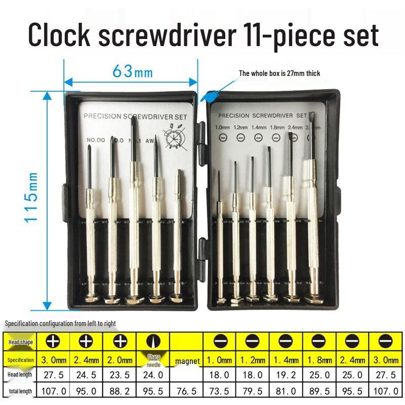Precision Screwdriver Set for Watches, Eyeglasses, and Mobile Phones