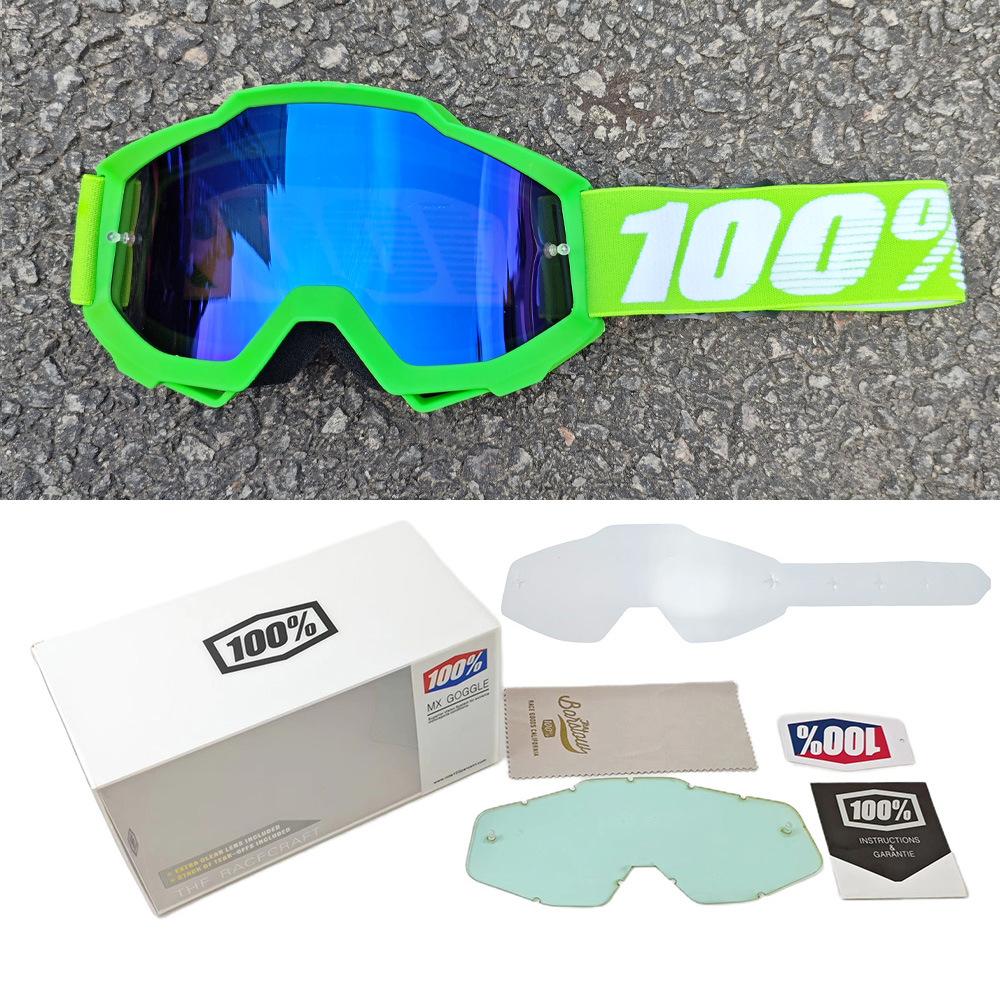 100%Off-road goggles set, 100% motorcycle glasses, downhill skiing motorcycle helmet goggles