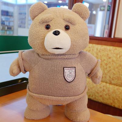 

8 styles Movie Teddy Bear Ted 2 Plush Toys In Apron Soft Stuffed Animals Plush 45cm A birthday present for a good friend 45CM сірий колір