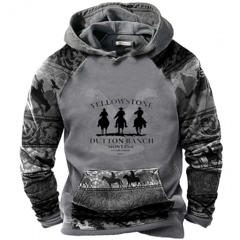 Mens Casual Fleece Hoodie 3D Print Sports Sweatshirt Loose Fit Youth