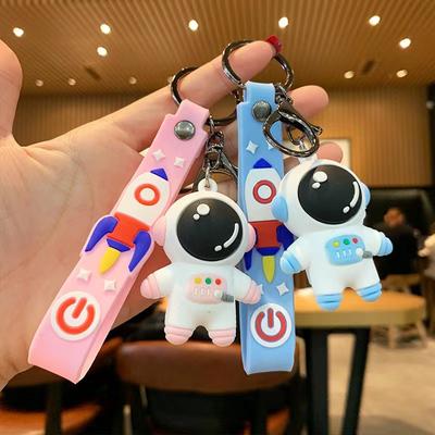 Cute Cartoon Astronaut Keychain, Astronaut Pendant PVC Bag Pendant, Exquisite Car Key Chain