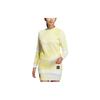 Slim Fit Crew Neck Long Sleeve Knit Sweater Women Sweater Yellow HM7628