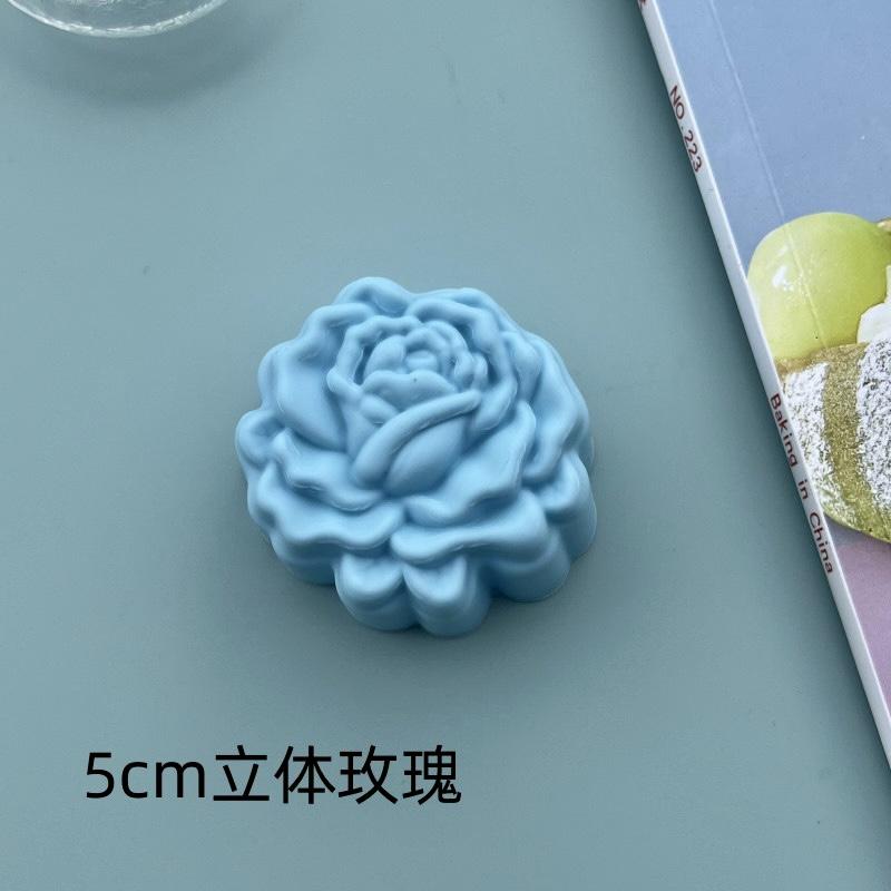 10pcs/lot 5cm Various Flower Designs Silicone Mold Chocolate Pudding Ice Mould Cupcake Cake Tools DIY Mini Soap Candle Molds