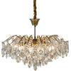 Luxury French Crystal Led Ceiling Pendant Lamps Nordic Bedroom Living Room Dining Table Amber Lustre Art Decor Chandelier light