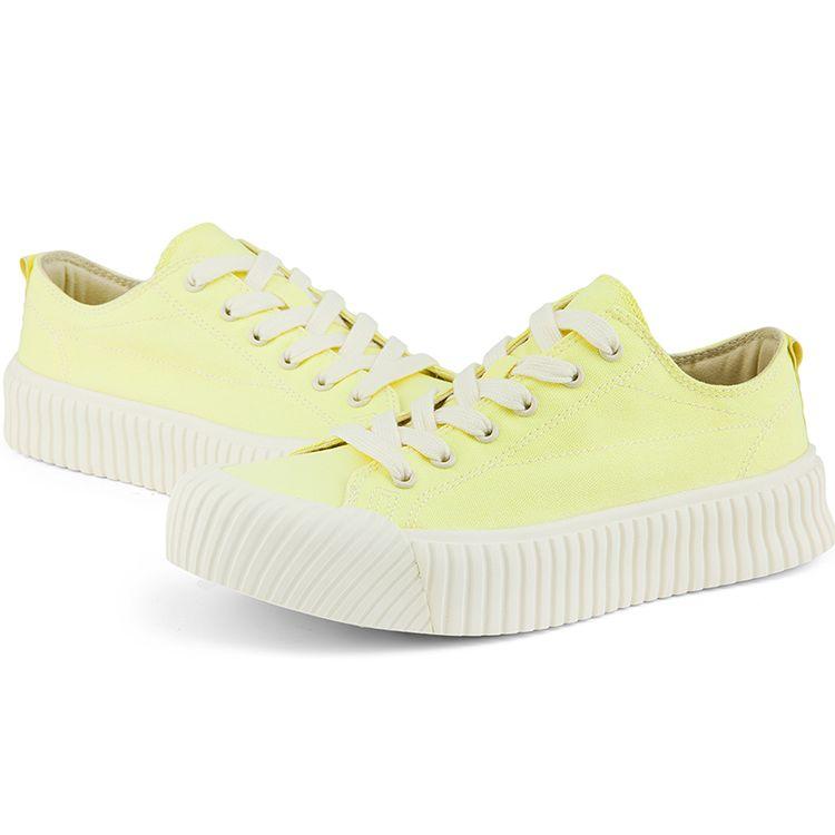 Kappa Casual Comfortable Durable Lightweight Low-Top Canvas Shoes Women sneakers Yellow White K0B45VS32-216