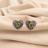 Peridot Gemstone 925 Sterling Silver Mother Gift Stud Post August Birth Earrings EE-143-8