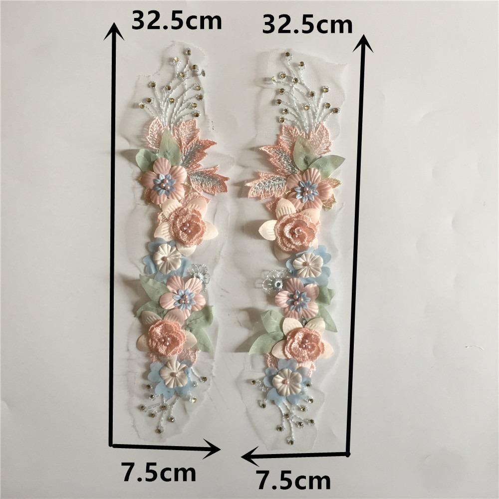 

Exquisite 3D Flowers Imitation Patch DIY Lace Collar Embroidery Patch Clothes Applique Accessories Sewing Trim Decoration