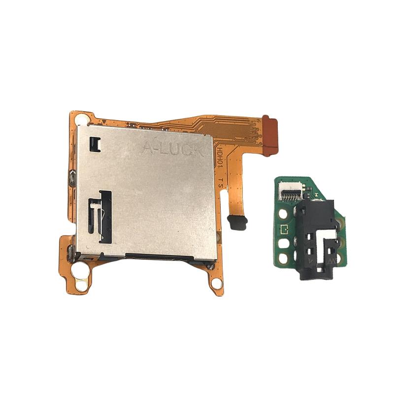 1 Set Replacement Part New For Nintend Switch Lite Game Card Slot Reader With Headset Headphone Audio Jack Socket Board