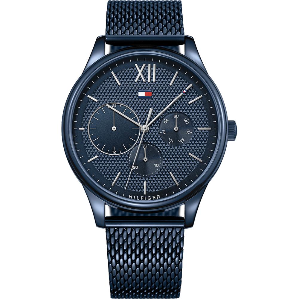 Tommy Hilfiger Damon Blue Dial Blue Coated Stainless Steel Milanese Bracelet Men s Quartz Watch 1791421 синий