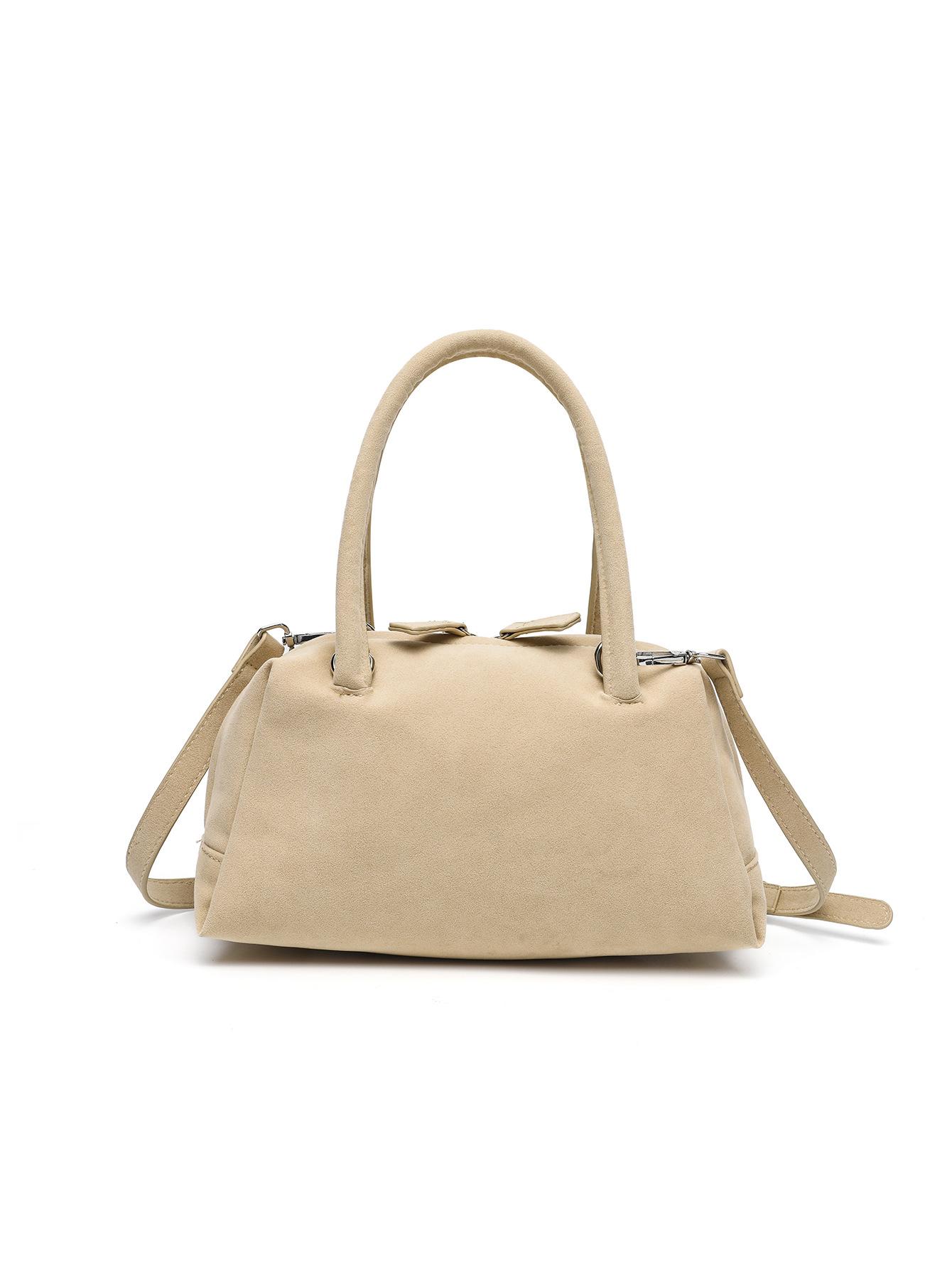 

Fashion Faux Suede Shoulder Bag Top Handle Women s Handbags Matte Texture Crossbody Bags for Women Dot Pillow Bag Flap Purses
