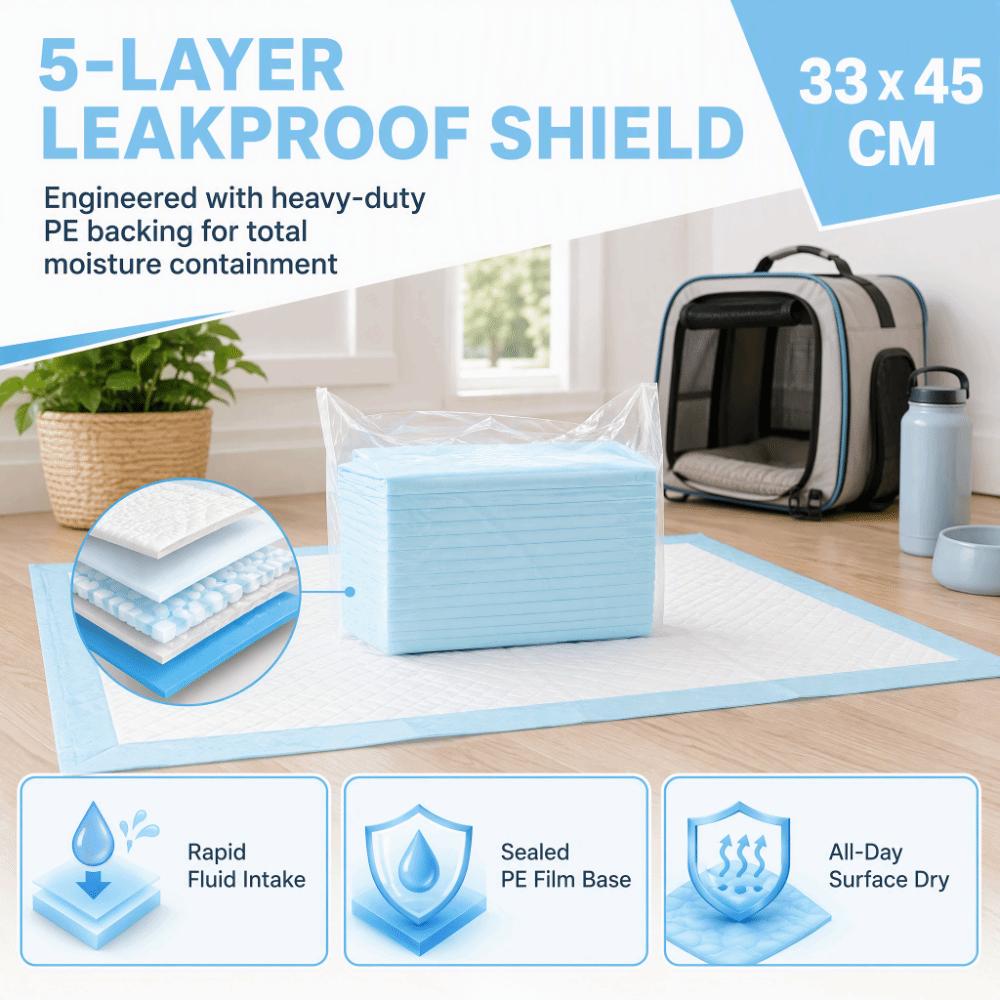 20pcs Blue Disposable Pet Diapers Strong Water Absorption Water Absorbent Pads Home Use