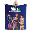 Mantas Quentes e Macias Meninas Meninos Piquenique Sims 4 Plumbob Videogame Roupa de Cama Mantas de Cobertura Colcha de Flanela Para Quarto Divertida Cobertura de Sofá-Cama