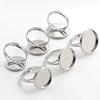 14mm-16mm-18mm 10pcs Rhodium Gold Silver Plated 8 Colors Brass Adjustable Ring Settings Blank,Fit 14-18mm Glass Cabochons Bezels