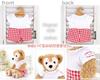 cushu cush Duffy and ShellieMay Made in Plush Toy Cute Red Gingham White Head Pair Set Costumes, Japan, Accessories, Dress-Up Clothes, Check, T-Shirt,
