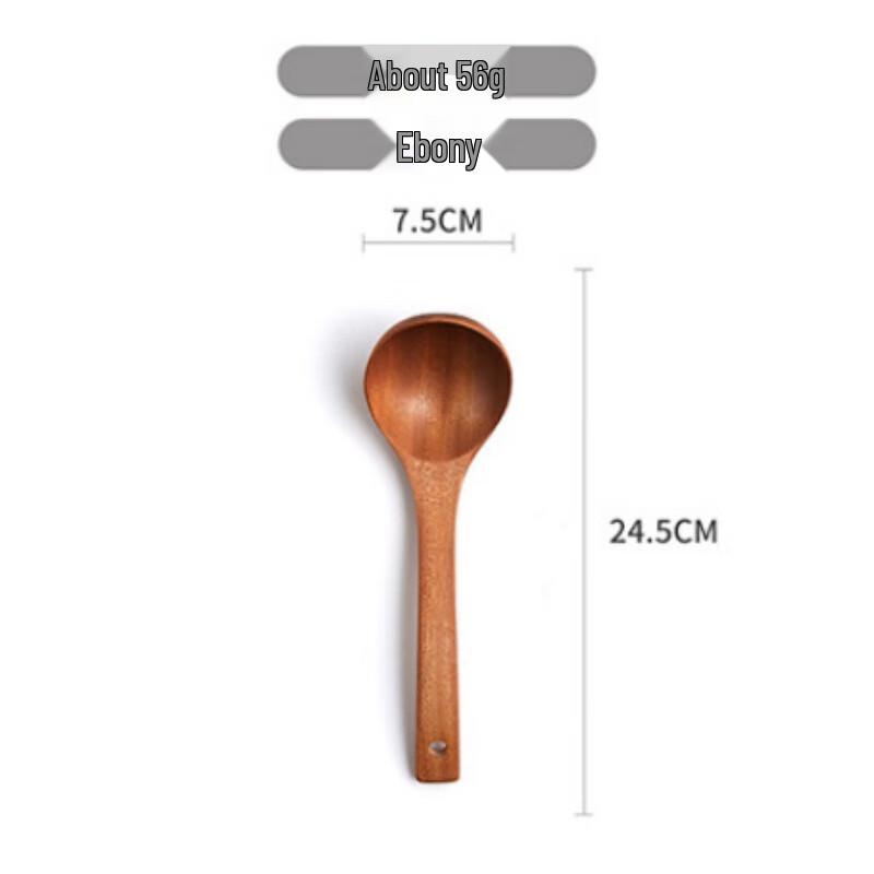 

Ebony Wood Non-stick Spatula & Soup Spoon Set
