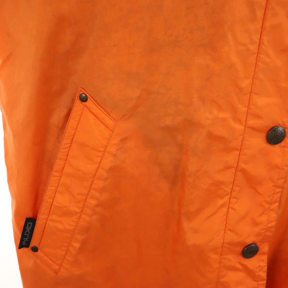 DKNY JEANS 90s Old Stainless Collar Coat S Orange With Liner Women Used