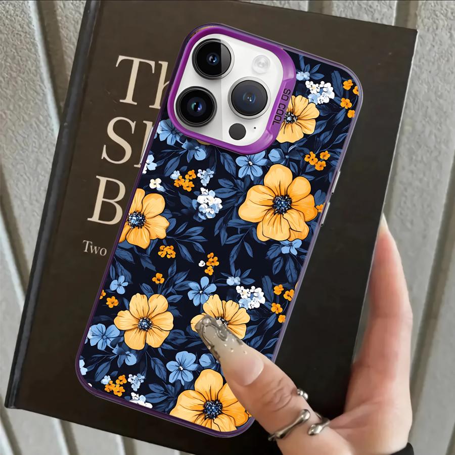 Case for iPhone 17 Pro Max 14 XS Air XR 16 15 Plus 13 Pro 12 11 Back Phone Cover Pink Flower Sea