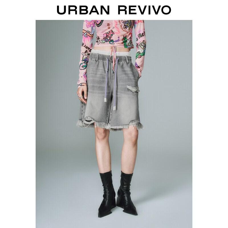 UR2026 Women s Distressed Denim Shorts 26
