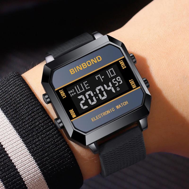 Binbang Fashion Multifunctional Student Sports Watch Waterproof Men's Electronic Watch Watch