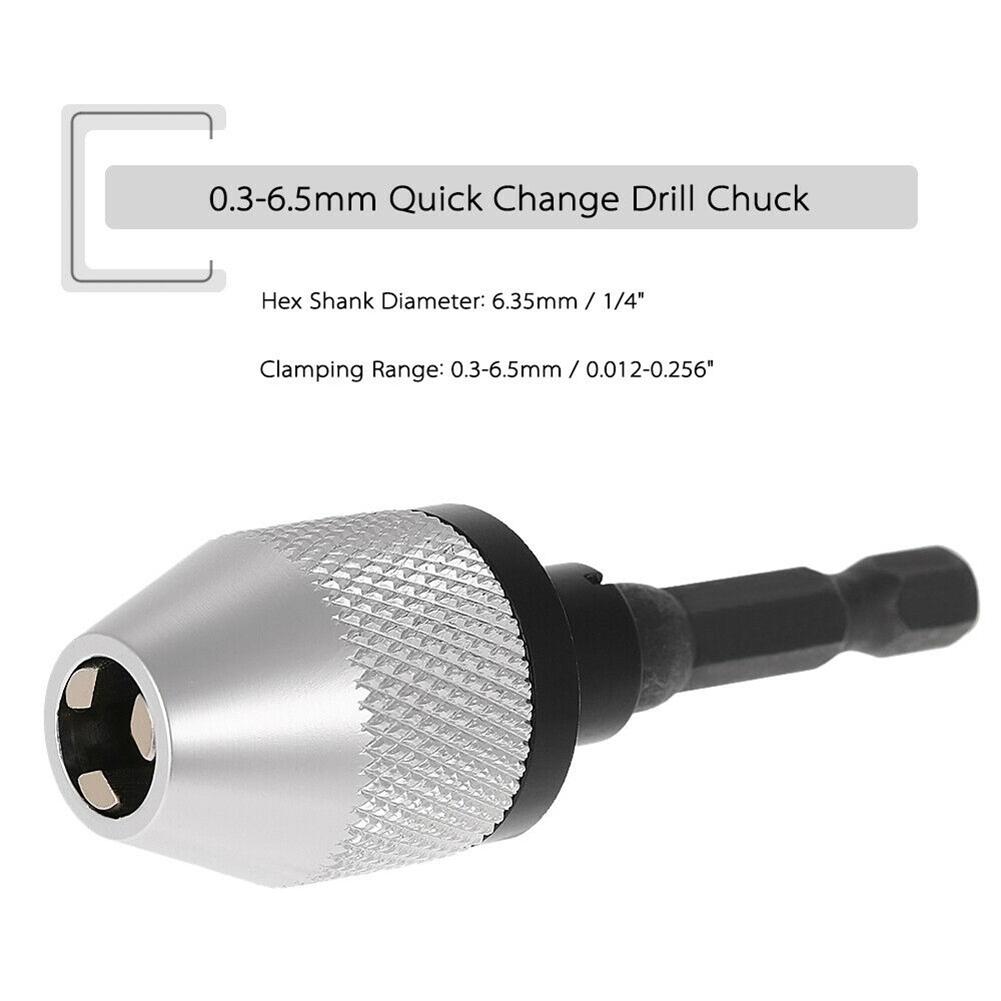 0.3-6.5mm Drill Chuck Electric Grinder Quick Change Drill Chuck Hex Shank