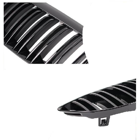 Glossy Black Single Line Style Car Front Bumper Grilles For BMW 6 Series E63  2003-2010 Matte Racing Grill Accessories