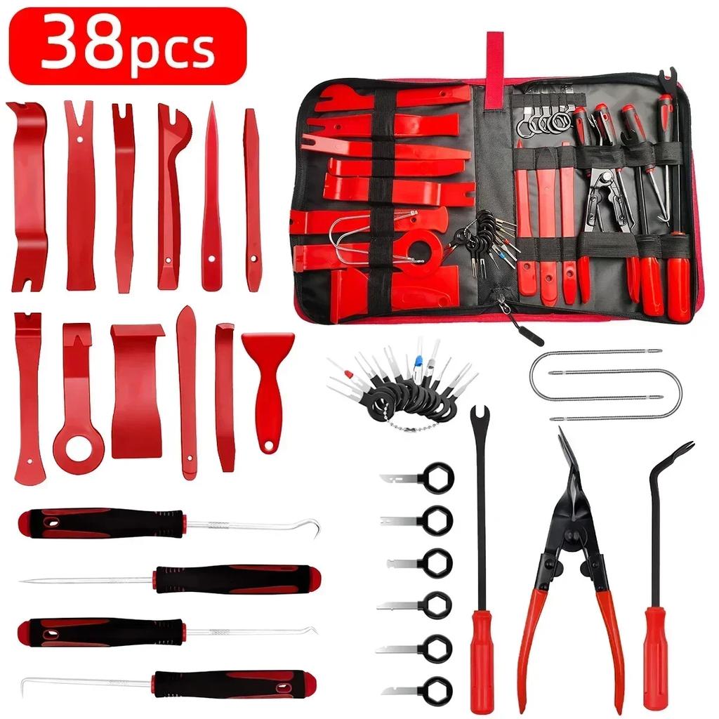 Handwerkzeugsatz, Hebel-Demontagewerkzeug, Innentür-Clip-Panel, Zierleiste, Armaturenbrett-Entfernungsset, Auto-Auto-Öffnungsreparatur-Werkzeugsatz