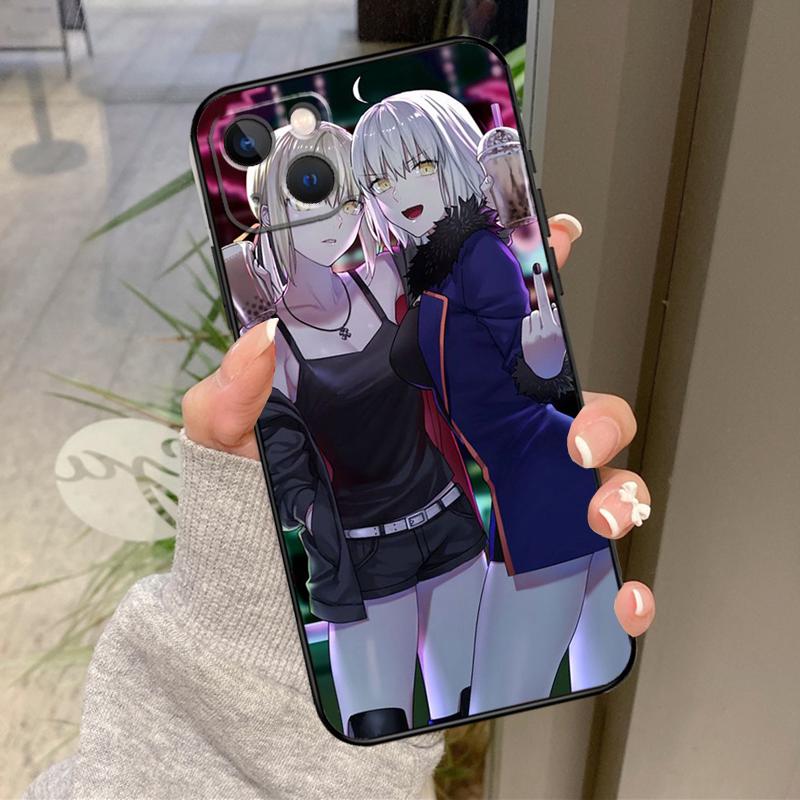 Japanese Style Anime Girl Case For iPhone 16 Pro Max 15 14 12 11 13 17 Pro Max Plus 12 13 Mini 16e 17 Air Back Cover