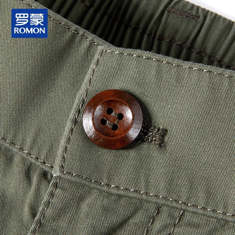 ROMON Men's 3/4 Cotton Cargo Shorts