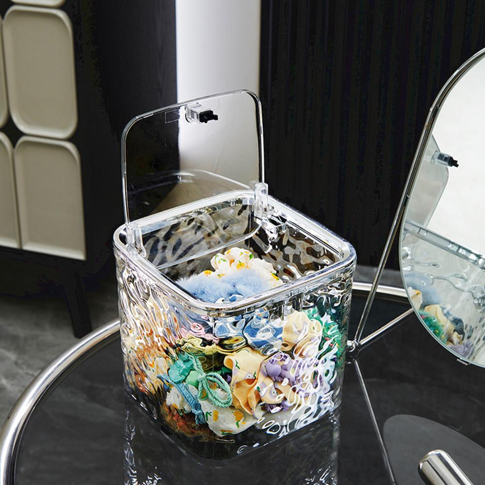 Haarschmuck-Organizer Transparentes Haargummi-Organizer Großes Fassungsvermögen Arbeitsplattenhalter-Box Multifunktional für Schlafzimmer Badezimmer