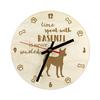 Basenji, African Bush Dog, Congo Dog - Clock with Dog, Wooden Clock with Engraving, Personalised Clock by