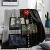 1PC GHOST Print Flannel Blanket, High quality Comfortable for All Seasons, Home Decor, Warmth and Comfort, Perfect for Christmas Gifts160