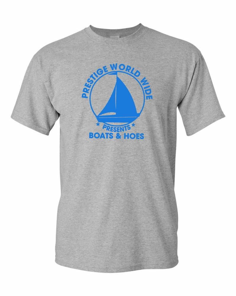Prestige Worldwide T-Shirt Funny Boats and Hoes Graphic Humor Tee Unisex T-Shirt XXXL
