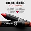 Colors Queen Color It All Long Lasting Crayon Lipstick | Up to 18 Hours Stay | Creamy Matte Finish | Lipstick for Women (Party Time,3.5g)