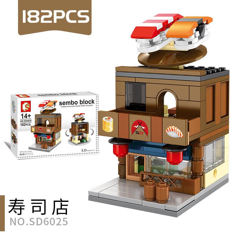 House Building Blocks Mini City Store Street View Snack Street Children'S Toys Boys And Girls Gifts Compatible With