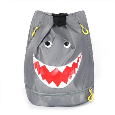 Swim Bag Backpack Dry Wet Separated Swimming Bag Portable Waterproof with Zipper Beach Bag Grey