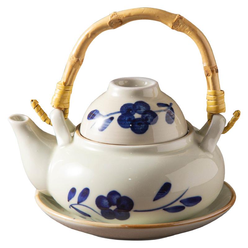 Ceramic Japanese Earth Bottle Steamed Porcelain Japanese Zefeng Tea Kettle Set Home Restaurant Single Pot Cup