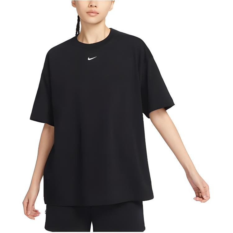 New Nike Sportswear Essential Women's Oversized Short-Sleeve T-Shirt Black DX7911-010