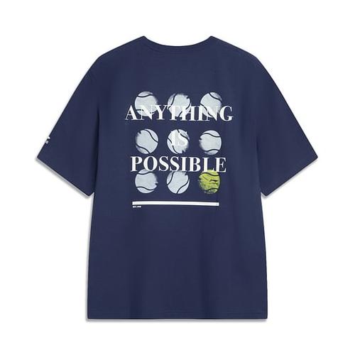 Li Ning LiNing Sports Life Collection T Shirt Men's Dark Ship Blue AHSV481-3