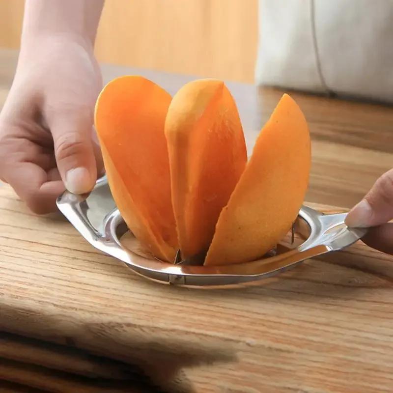 Creative Mangos Cutter Fruit Splitter Tools Mangos Knife Mangos Corer Stainless Steel Mangoes Slicer Peeler Gadgets Kitchen Tool