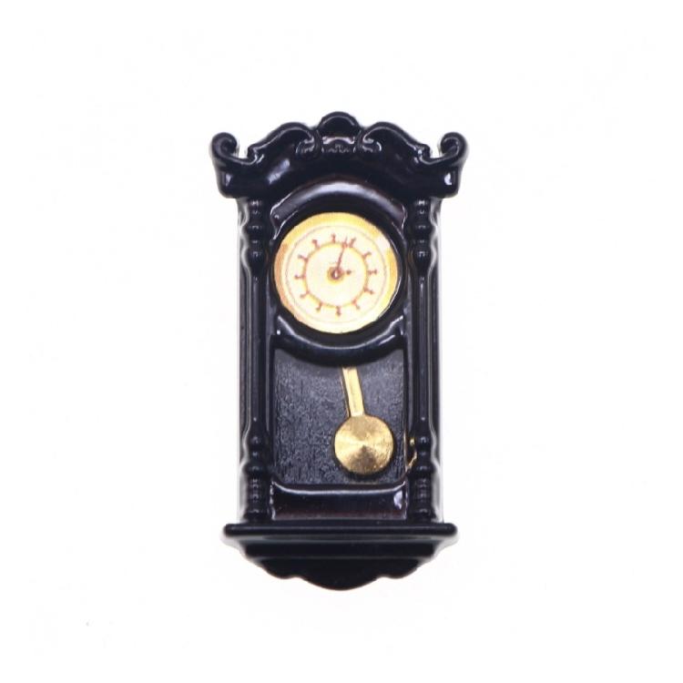 Hand Made Mini Metal Clock Vintage Copy With Functional Adjustable Hands For Doll house Furniture Decoration