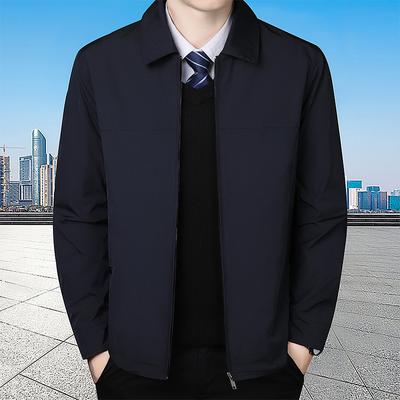 Solid Color Business Men's Jackets Men's Slim Jackets Men's Zipper Jackets Men's Spring Thin Jackets Men's Casual Clothing