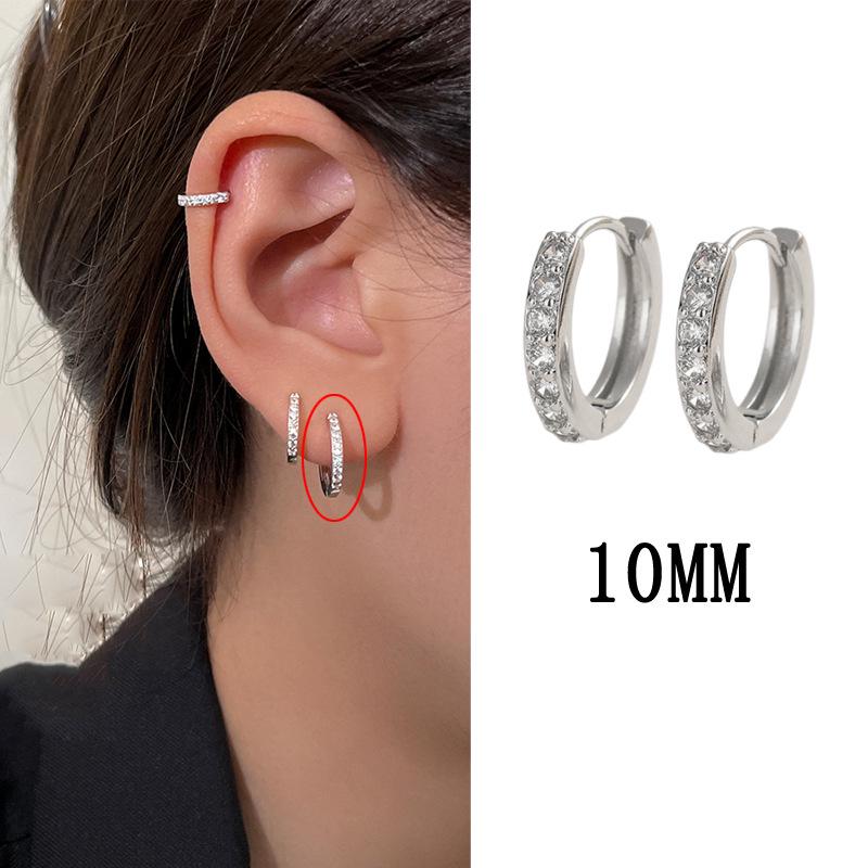 Unisex Diamond Stud Ear Cuff: Men's/Women's Small Cartilage Clip Earring, European/American Style