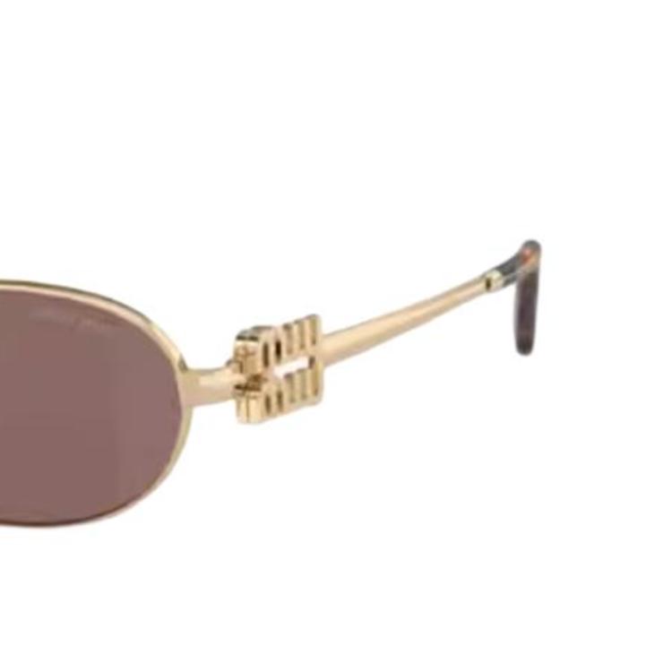 Miu Miu Logo Aviator Sunglasses Women sunglasses Gold 0MU54ZS-ZVN70D53