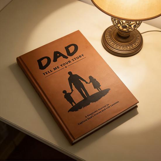 Guided Memory Journal for Fathers Dad I Want To Hear Your Story Journal with 250+ Thoughtful Questions White Elephant Gift for Father's Day Birthday