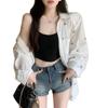Loose Lazy Style Bow Printing Long-sleeved Shirt Women's Spring and Summer New Design Sense Casual Sunscreen Shirt Top